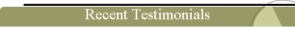 Recent Testimonials